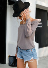 Load image into Gallery viewer, Solid Off Shoulder Sweater
