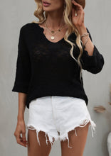 Load image into Gallery viewer, Drop Shoulder 3/4 Length Sweater

