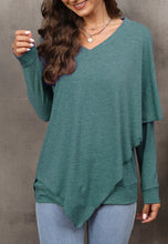 Load image into Gallery viewer, V Neck Asymmetrical Overlap Sweater
