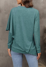 Load image into Gallery viewer, V Neck Asymmetrical Overlap Sweater
