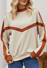 Load image into Gallery viewer, Two Tone Geometric Striped Sweater
