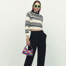 Load image into Gallery viewer, Jacquard Cropped Sweater, Tribeca | Women - BYMANYC ® New York
