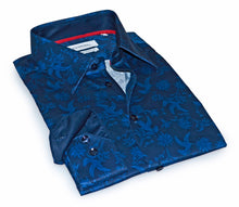 Load image into Gallery viewer, James  Button-Up Shirt With Contrast Details // Navy // Contemporary Fit (Regular)- final sale
