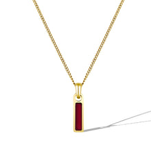 Load image into Gallery viewer, Birthstone Tag Necklace - Gold
