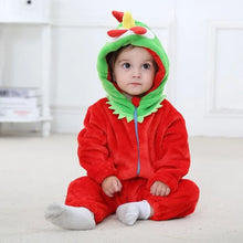 Load image into Gallery viewer, Cartoon Flannel Baby Rompers - # BAAA21110013
