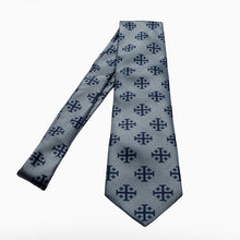 Load image into Gallery viewer, Extra Long Blue Jerusalem Cross Necktie
