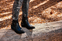 Load image into Gallery viewer, CALTO - K30523 - 3.3 Inches Taller (Black) - Woven High-Top Ankle Buckle Zipper Boots
