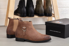 Load image into Gallery viewer, TOTO - K92083 - 3 Inches Taller (Nubuck Coffee Brown) - Chelsea Ankle Boots
