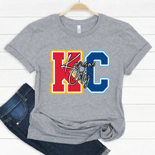 Load image into Gallery viewer, KC Block Split Color Tee OR Sweatshirt
