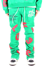 Load image into Gallery viewer, ARTI Heavy weight brushed graphic skinny flare stacked pants
