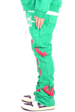 Load image into Gallery viewer, ARTI Heavy weight brushed graphic skinny flare stacked pants
