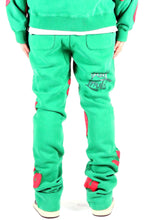 Load image into Gallery viewer, ARTI Heavy weight brushed graphic skinny flare stacked pants
