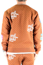 Load image into Gallery viewer, BRONCE Waffle Square Pattern crewneck pullover with patches
