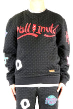 Load image into Gallery viewer, KUROI Waffle Square Pattern crewneck pullover with patches
