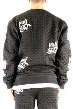 Load image into Gallery viewer, KUROI Waffle Square Pattern crewneck pullover with patches
