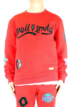 Load image into Gallery viewer, ROJO Waffle Square Pattern crewneck pullover with patches

