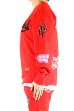 Load image into Gallery viewer, ROJO Waffle Square Pattern crewneck pullover with patches
