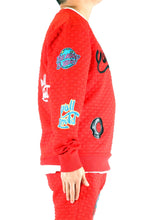 Load image into Gallery viewer, ROJO Waffle Square Pattern crewneck pullover with patches
