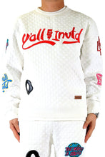 Load image into Gallery viewer, BLANCO Waffle Square Pattern crewneck pullover with patches
