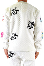 Load image into Gallery viewer, BLANCO Waffle Square Pattern crewneck pullover with patches
