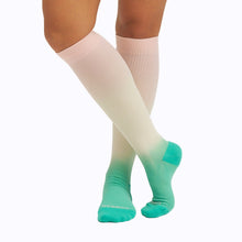 Load image into Gallery viewer, Knee-High Compression Socks – Ombre Teal
