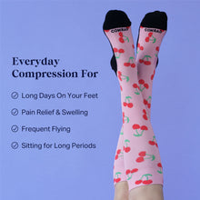 Load image into Gallery viewer, Cute Compression Socks – Cherry
