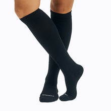 Load image into Gallery viewer, Knee-High Compression Socks – Solid Black (20-30 mmHg)
