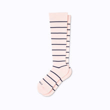Load image into Gallery viewer, Knee-High Compression Socks – Stripes Rose (20-30 mmHg)
