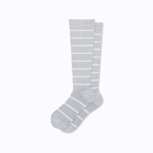 Load image into Gallery viewer, Knee-High Compression Socks – Stripes Grey (20-30 mmHg)
