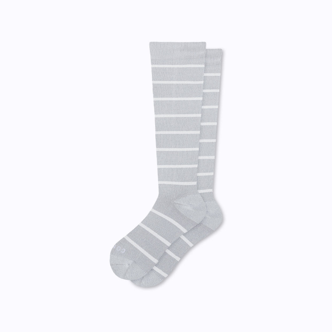 Knee-High Compression Socks – Stripes Grey (20-30 mmHg)