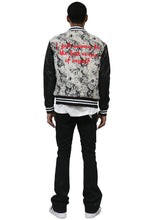 Load image into Gallery viewer, VISTA Men's Jacquard Body with faux Leather Sleeve Varsity Jacket
