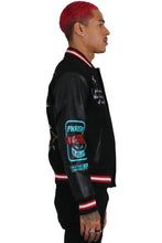 Load image into Gallery viewer, IRENE Men's Melton Body with Faux Leather Sleeve Varsity Jacket
