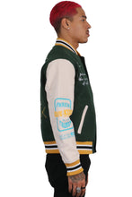 Load image into Gallery viewer, MORAINE Men's Melton Body with Faux Leather Sleeve Varsity Jacket

