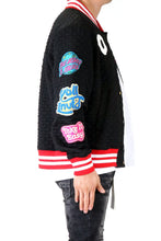 Load image into Gallery viewer, KUROI Waffle Square Pattern Jacket with patches
