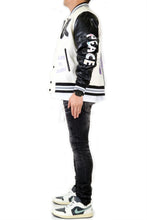 Load image into Gallery viewer, CAPELLA Men's Melton Body with Faux Leather Sleeve Varsity Jacket
