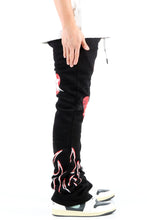 Load image into Gallery viewer, SPIDER Heavy weight brushed graphic skinny flare stacked pants
