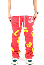 Load image into Gallery viewer, AMARAN Heavy weight brushed graphic skinny flare stacked pants
