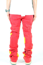 Load image into Gallery viewer, AMARAN Heavy weight brushed graphic skinny flare stacked pants
