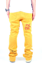 Load image into Gallery viewer, DAFFORD Heavy weight brushed graphic skinny flare stacked pants
