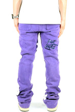 Load image into Gallery viewer, MADRI Heavy weight brushed graphic skinny flare stacked pants
