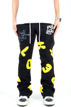 Load image into Gallery viewer, RIZA Heavy weight brushed graphic skinny flare stacked pants
