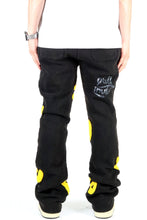Load image into Gallery viewer, RIZA Heavy weight brushed graphic skinny flare stacked pants
