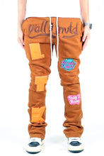 Load image into Gallery viewer, GEORGE Heavy weight brushed graphic skinny flare stacked pants
