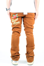 Load image into Gallery viewer, GEORGE Heavy weight brushed graphic skinny flare stacked pants
