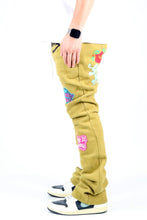 Load image into Gallery viewer, PEAR Heavy weight brushed graphic skinny flare stacked pants
