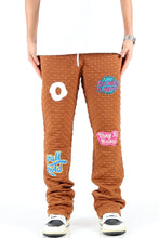 Load image into Gallery viewer, BRONCE Waffle square pattern Skinny Stacked Pants
