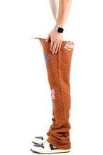Load image into Gallery viewer, BRONCE Waffle square pattern Skinny Stacked Pants
