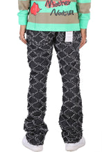 Load image into Gallery viewer, ACE Men's premium rip&amp;repair flare stacked fit quilted denim pants
