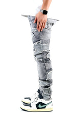 Load image into Gallery viewer, LIN Men's Premium Heavy Washed Skinny Denim Pants
