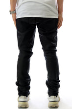 Load image into Gallery viewer, CLAY Men's Premium Wax Coated Skinny Denim Pants with Crystal Stud in front

